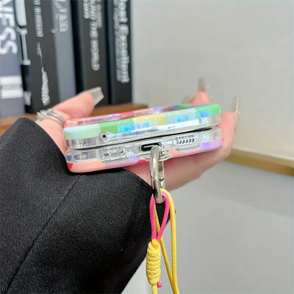 Colorful Wavy Flower And Smiley Face Case - Samsung