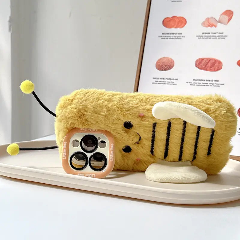 HoneyBee Hug Plush Phone Case