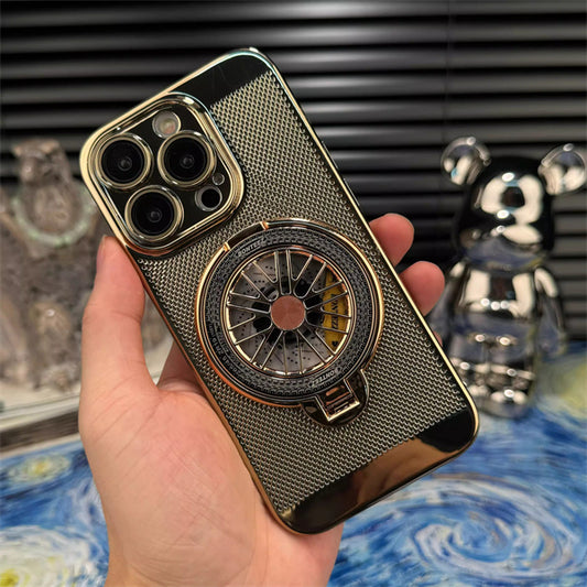 Luxury Mesh Spinner Stand Case - iPhone