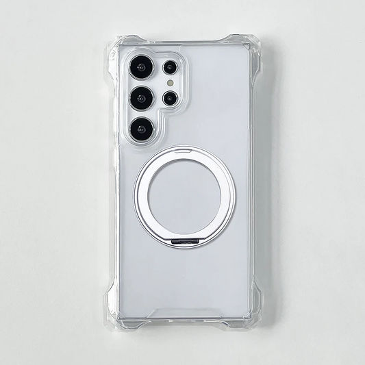 Transparent 360° Rotating Kickstand MagSafe Case - Samsung