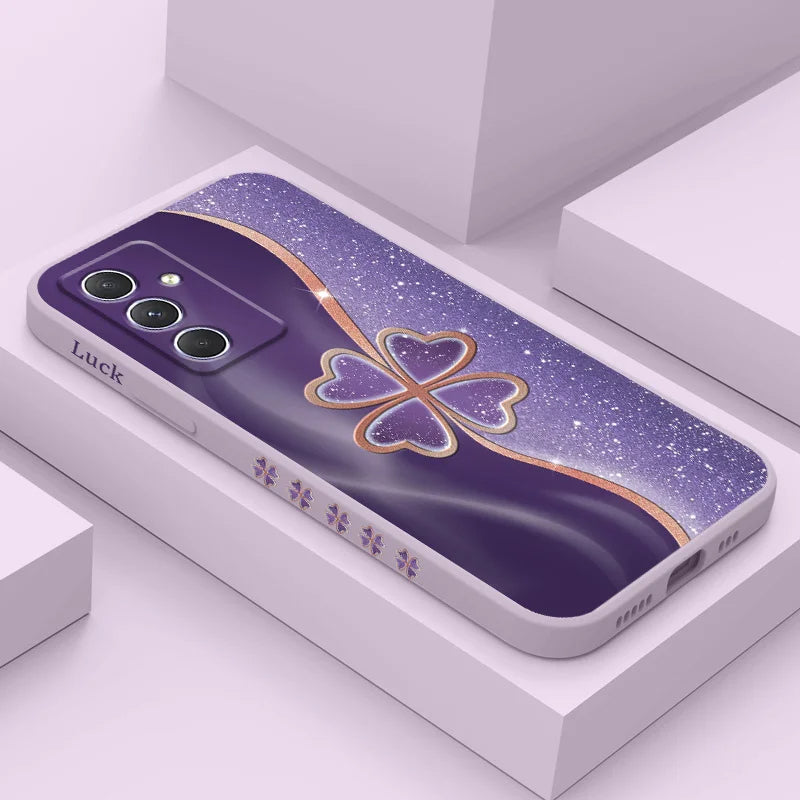 Radiant Petals Glitter Phone Case - Samsung