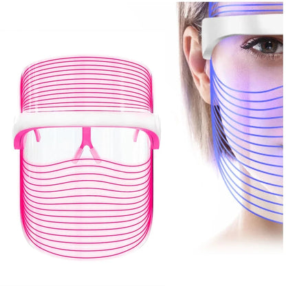 Portable LED Face Shield with Multi-Light Therapy