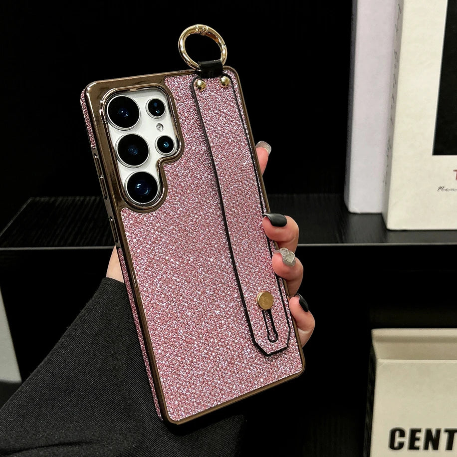 Glam Shimmer Hand Strap Case