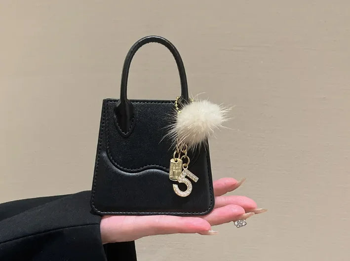 Cute Mini Handbag Case With Pearl Strap - Samsung