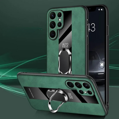 PlexiGuard Leather Ring Holder Case - Samsung