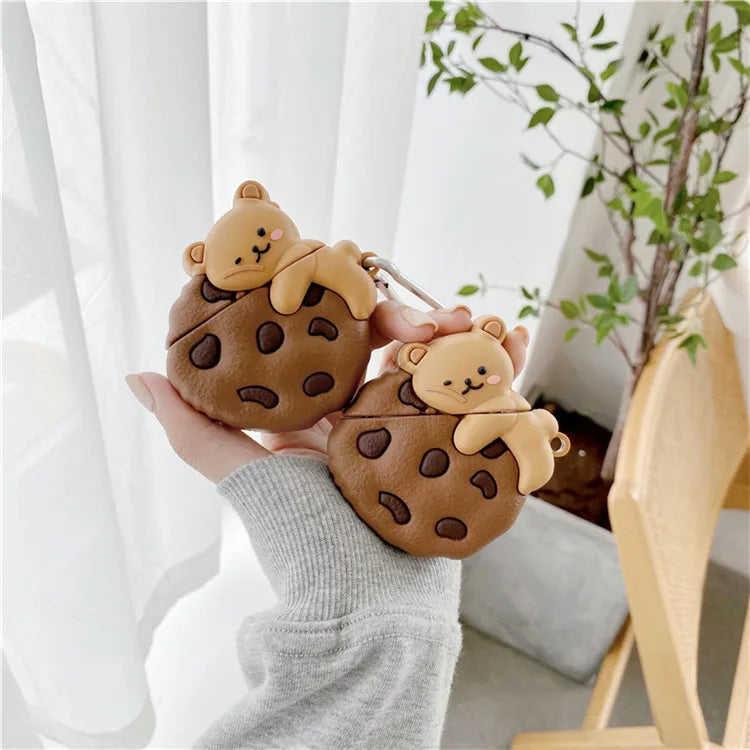 Cute Bear Cookies Design Case for AirPods
