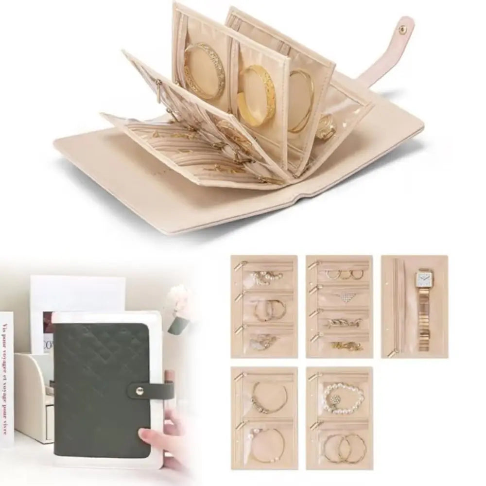 Leather Jewelry Box with Book Design