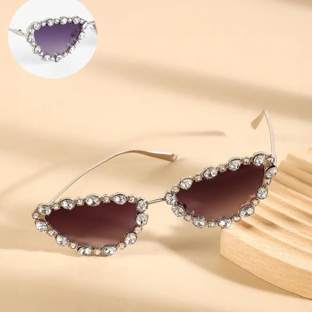 Luxe Jewel Edge Fashion Sunglasses
