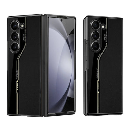 Galaxy Z Fold Series Luxury Plating Litchi Texture Case