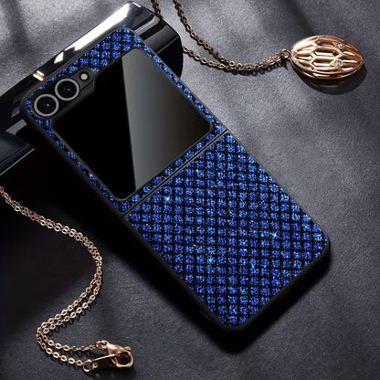 Galaxy Z Flip Series Diamond Shimmer Grid Luxury Case