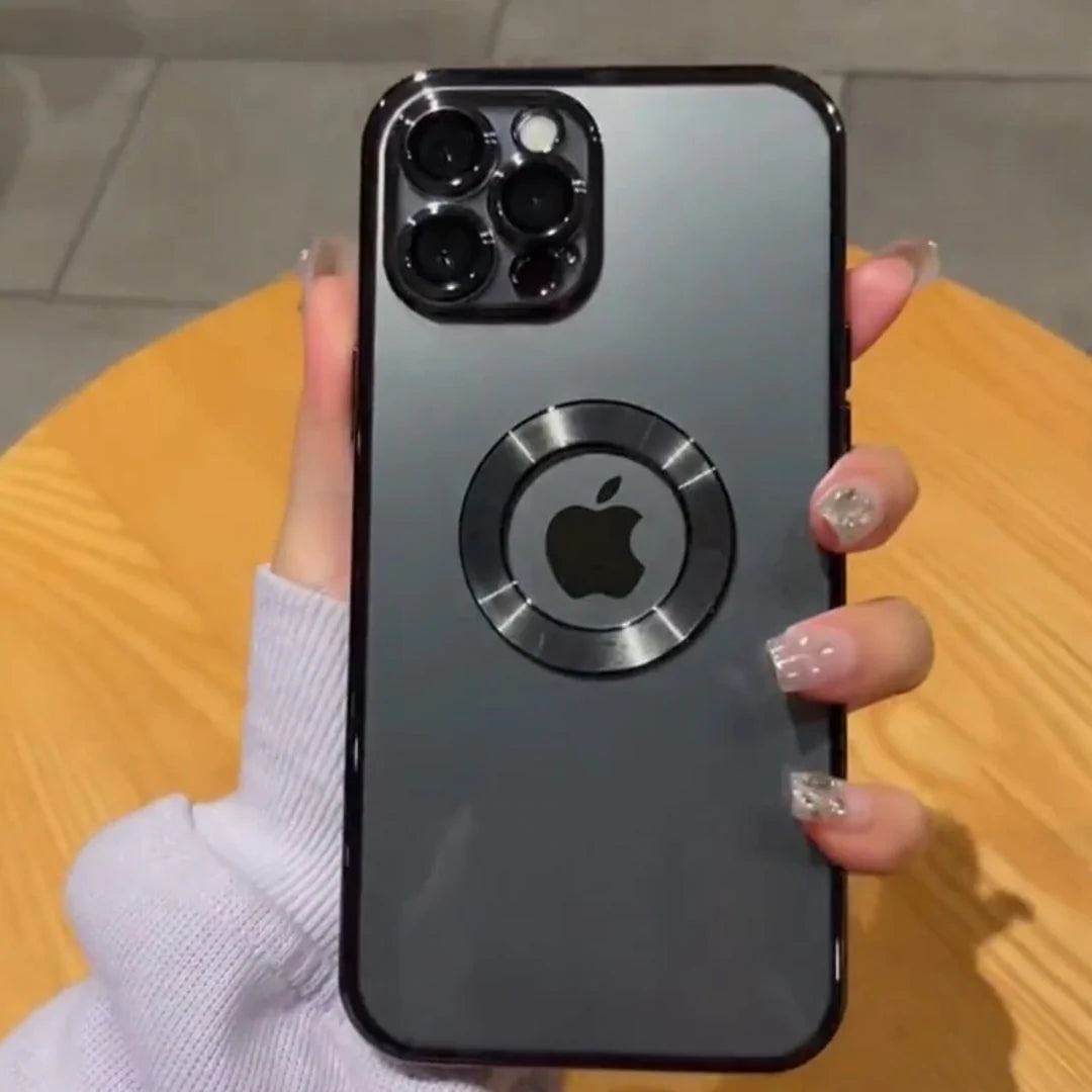 Clear Plating Logo Cut Soft Case - iPhone