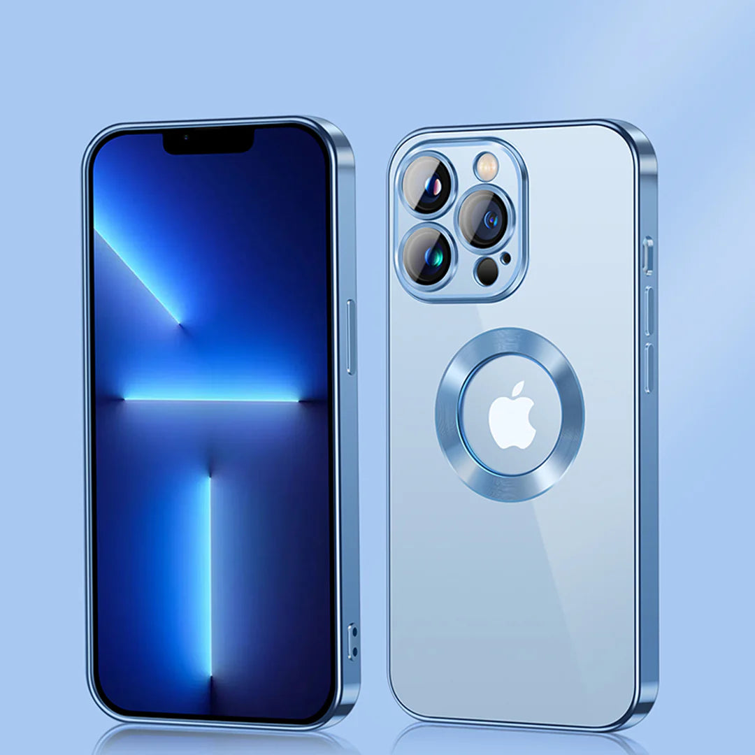 Clear Plating Logo Cut Soft Case - iPhone