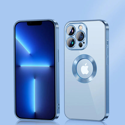Clear Plating Logo Cut Soft Case - iPhone