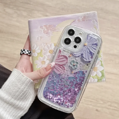 Glitter Infused Blossom Artistry Phone Case