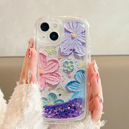 Glitter Infused Blossom Artistry Phone Case