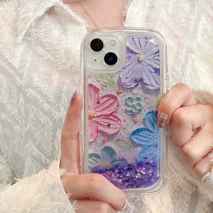 Glitter Infused Blossom Artistry Phone Case