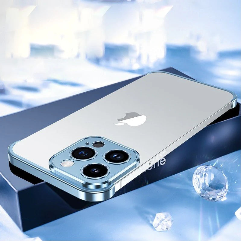 Metallic Rim Shockproof Frame Case - iPhone