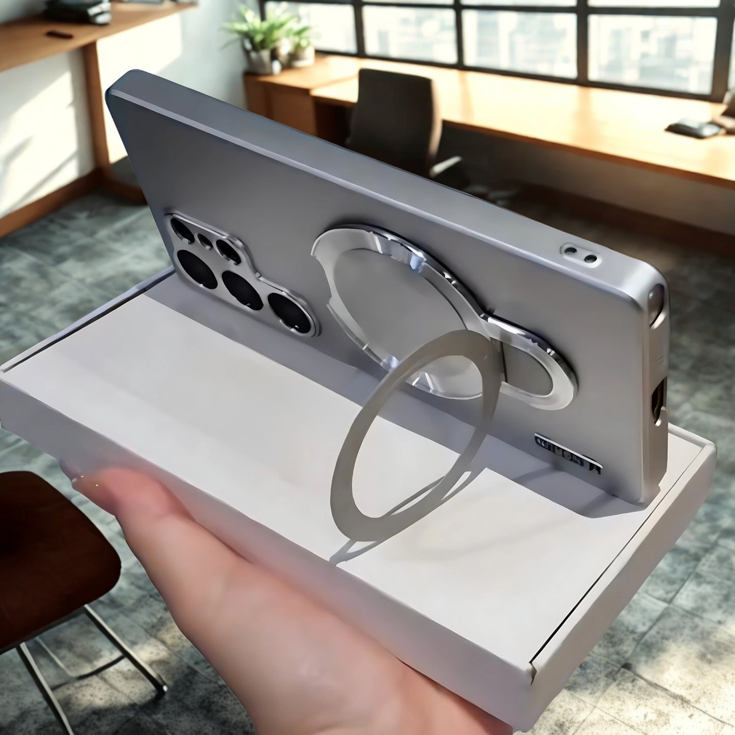 Galaxy S26 Series Silver Core MagSafe Ring Stand Case