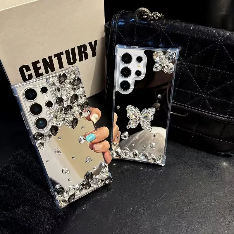 Royal Crystal Butterfly Shine Case