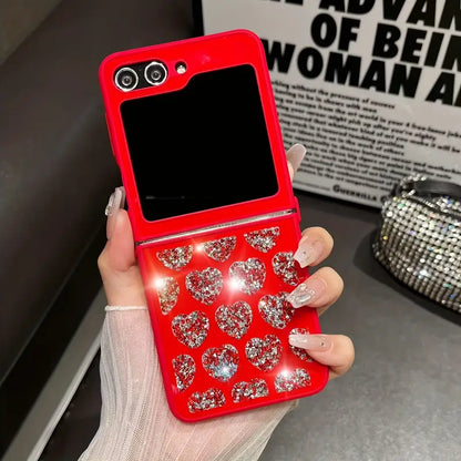Radiant Shiny Diamond Heart Case - Samsung