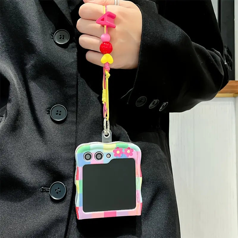 Colorful Wavy Flower And Smiley Face Case - Samsung