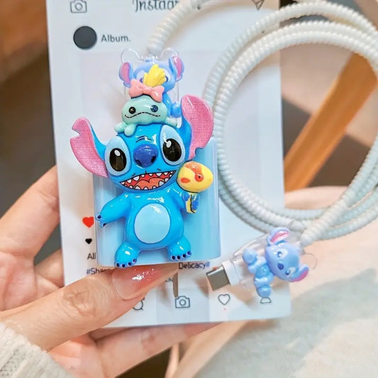 Cute Stitch Charger Protector Kit