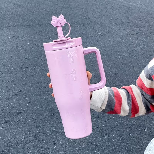 Rosy Ribbon Thermal Insulated Tumbler