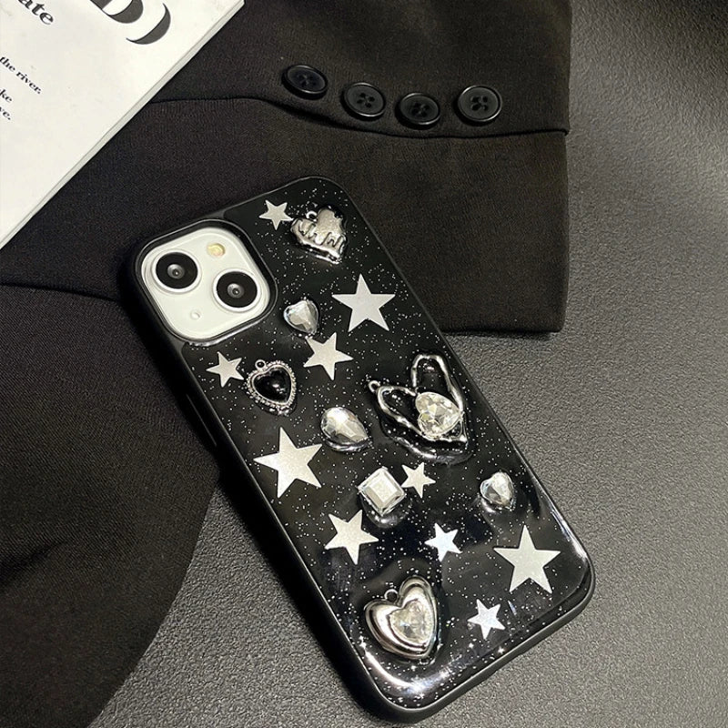 Starry Rhinestone Studded Phone Case