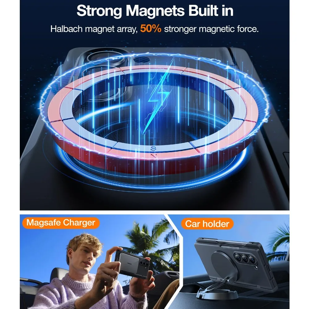 Galaxy Z Fold6 - Forti Shield Magnetic Armor Stand Case