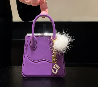 Cute Mini Handbag Case With Pearl Strap - Samsung