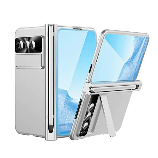 Google Pixel Fold Sleek Frosty Stand Case with S Pen