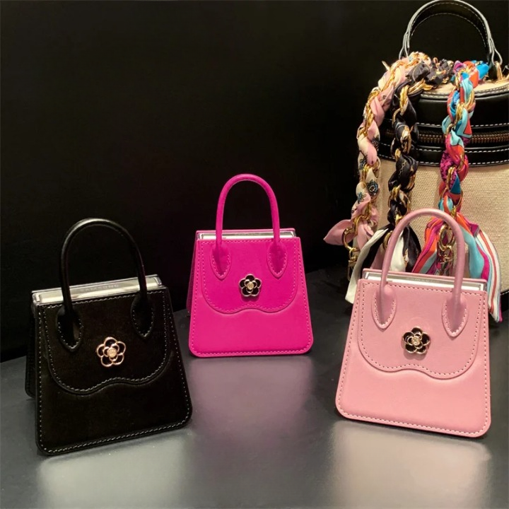 Luxury Handbag Case with 3D Floral Design - Samsung