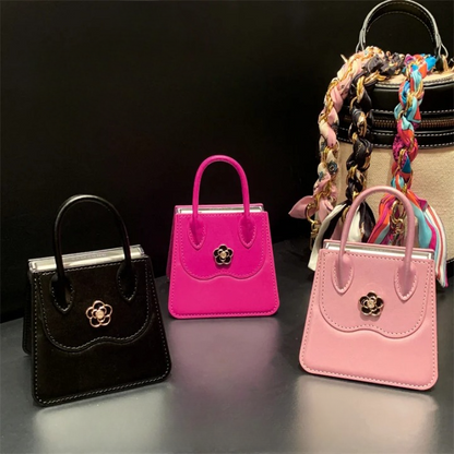 Luxury Handbag Case with 3D Floral Design - Samsung