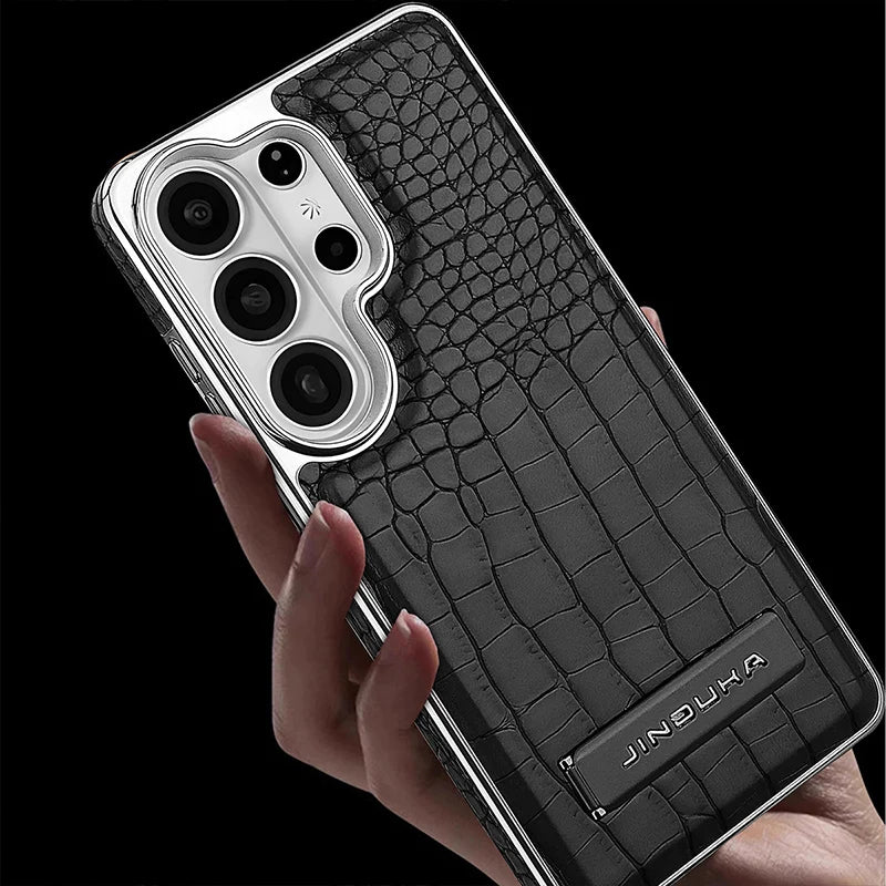 Luxury Croc Texture Leather Case
