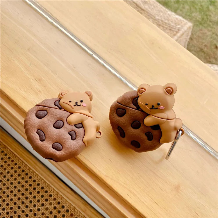 Cute Bear Cookies Design Case for AirPods