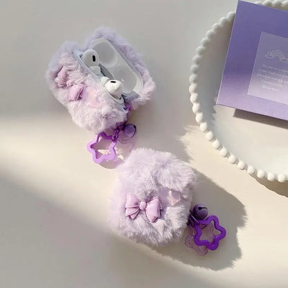 Cloudy Plush Bow AirPods Cover