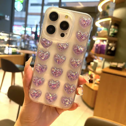 Glam Love Heart Phone Case