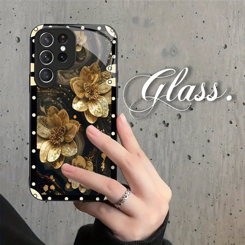 Opulent Golden Petal Luxe Case - Samsung