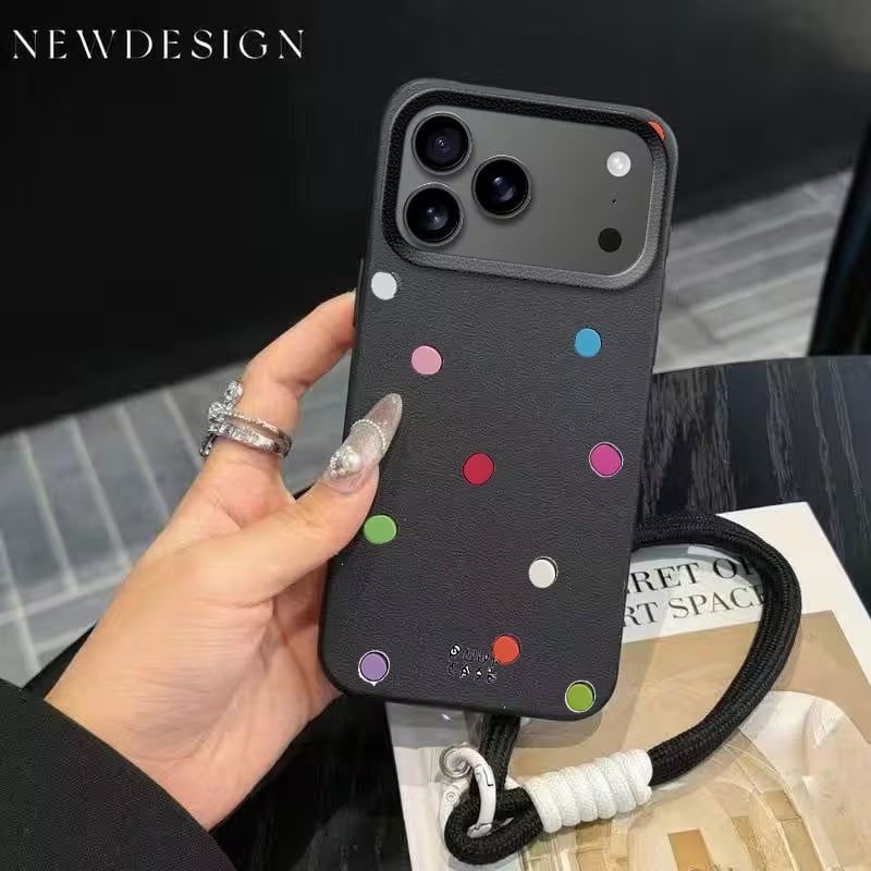 Happy Rainbow Dots Case