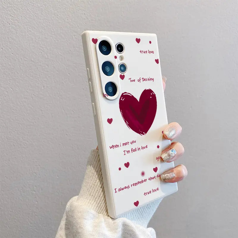 Glossy Love Heart Phone Case - Samsung