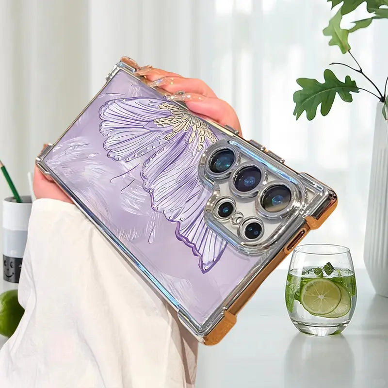 Half Winged Butterfly Glam Case - Samsung