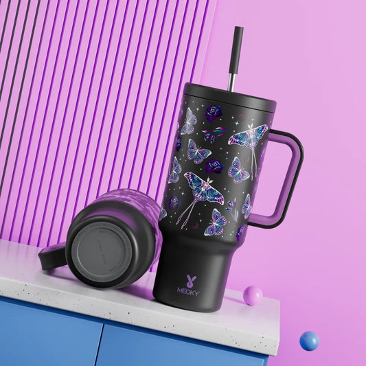 Cosmic Dark Fairy Wings Tumbler