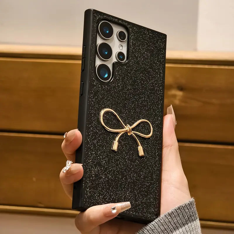 3D Bow Shiny Protective Phone Case - Samsung