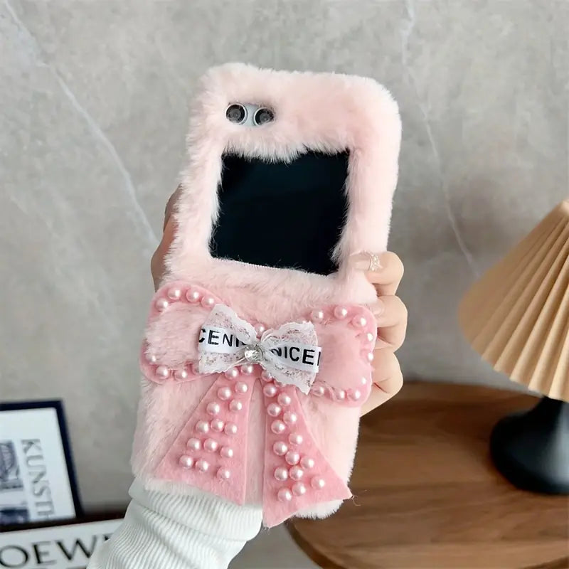 Fluff & Bow Flip Case - Samsung