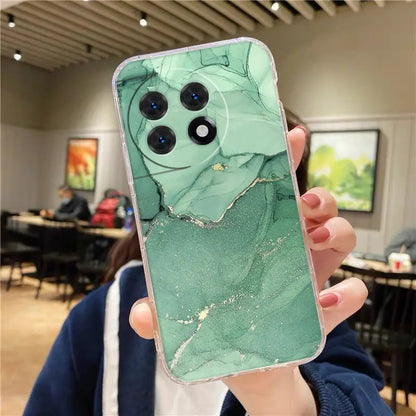 Green Gemstone Marble Case - OnePlus