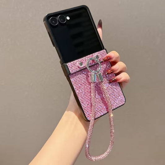 Galaxy Z Flip Series Duchess Diamond Loop Wristlet Case