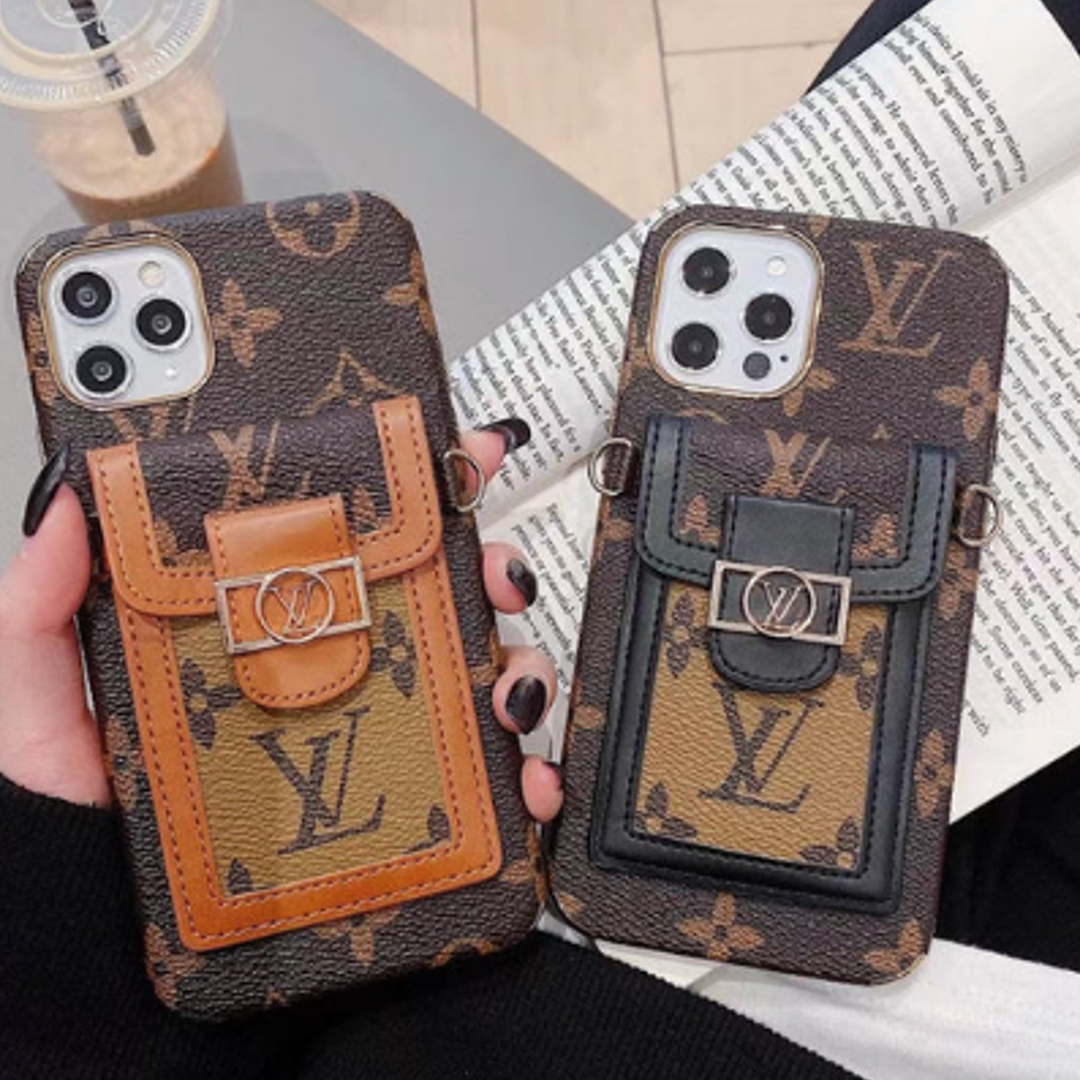 LV Design Leather Wallet Case