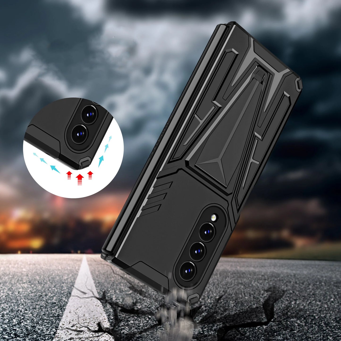 Galaxy Z Fold6 Rugged Dual Layer Midnight Case