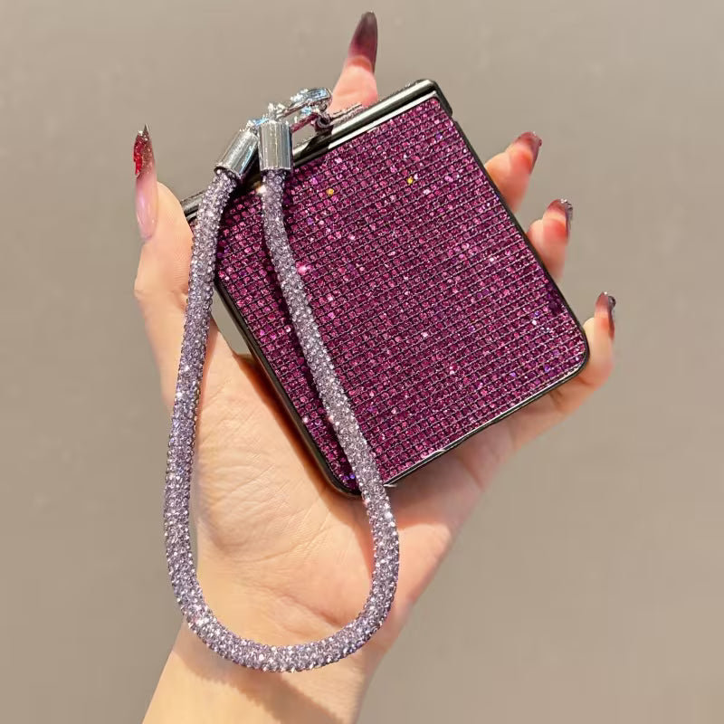 Galaxy Z Flip Series Duchess Diamond Loop Wristlet Case