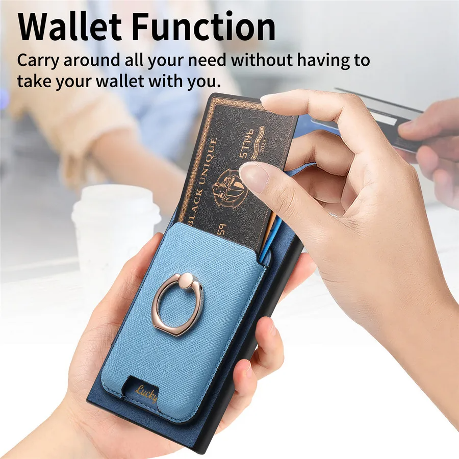 Galaxy S25 Ultra Detachable Leather Card Holder Case